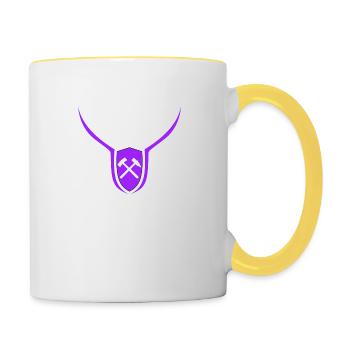 Erzgebirge meine Haamit - Tasse zweifarbig - Weiß/Gelb - Rechts