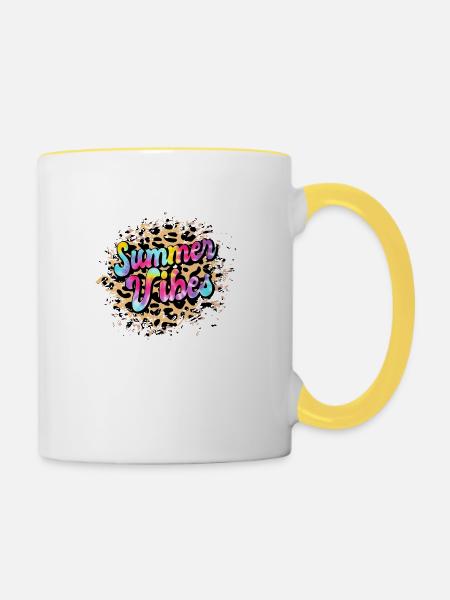 Summer - Tasse zweifarbig - Weiß/Gelb