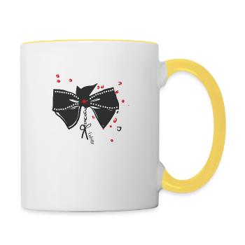 Colette Schleife - Tasse zweifarbig - Weiß/Gelb - Rechts