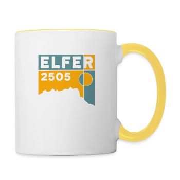 Elfer Berg Hiking Elferspitze Hike Mountain Tour - Contrasting Mug - white/yellow - Right