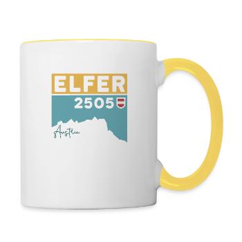 Elfer Berg Elferspitze Hike Normalweg Tirol - Contrasting Mug - white/yellow - Right