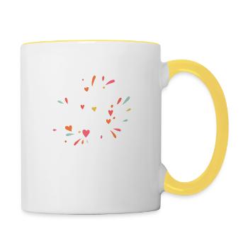 Super prof - Mug contrasté - blanc/jaune - Droite