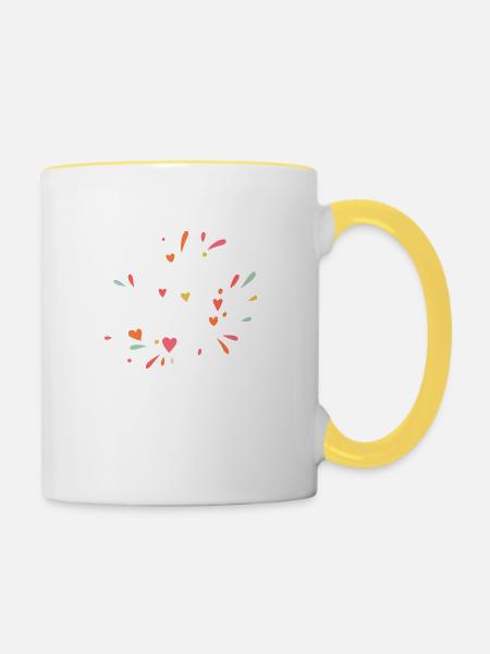 Super prof - Mug contrasté - blanc/jaune