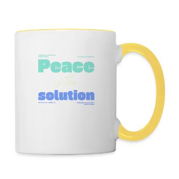 Santé mentale - Mug contrasté - blanc/jaune - Droite