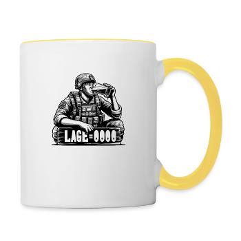 Disarmament of the Armed Forces - Contrasting Mug - white/yellow - Right
