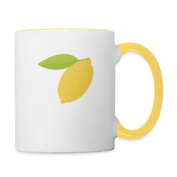 Lemon - Contrasting Mug - white/yellow - Right