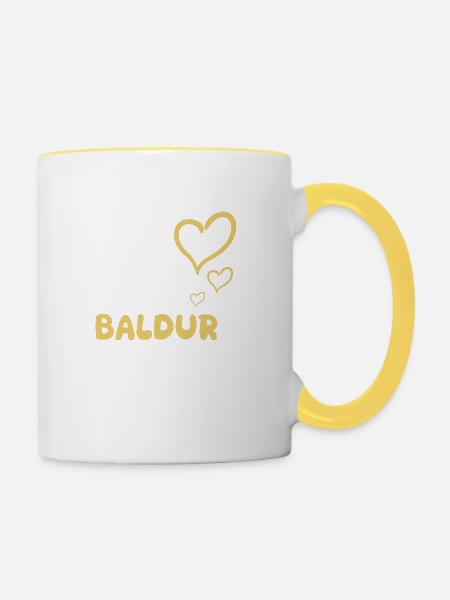 Baldur - Tasse zweifarbig - Weiß/Gelb