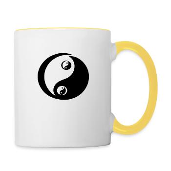 Yin Yang - Mug contrasté - blanc/jaune - Droite