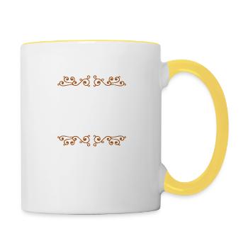Équipe de musculation - Mug contrasté - blanc/jaune - Droite
