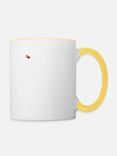 Das Brautteam - Tasse zweifarbig - Weiß/Gelb