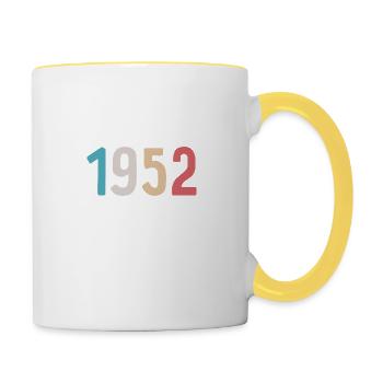 Made in 1952 - Limited Edition - Year of birth - Contrasting Mug - white/yellow - Right