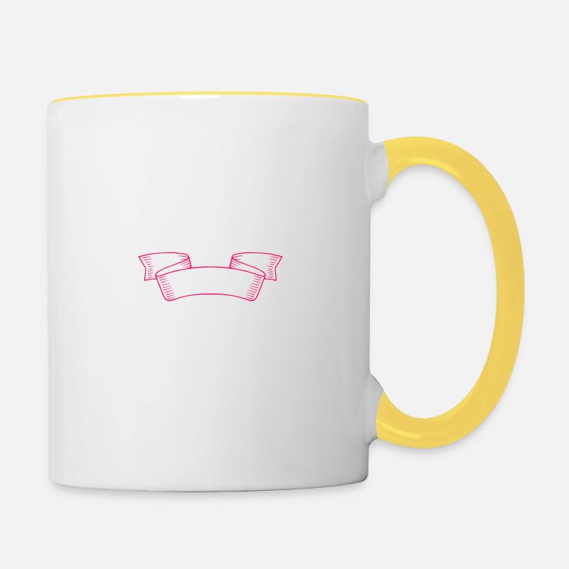 Saint-Valentin - Mug contrasté - blanc/jaune