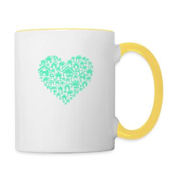 Home Love - Contrasting Mug - white/yellow - Right