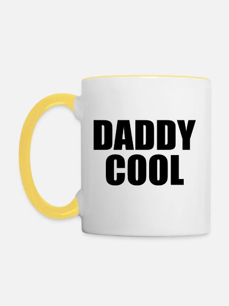 Daddy cool - Tasse zweifarbig - Weiß/Gelb