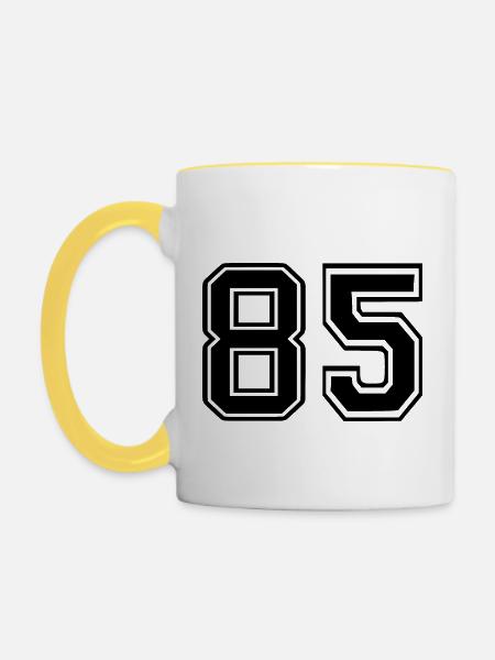 85 - Tasse zweifarbig - Weiß/Gelb