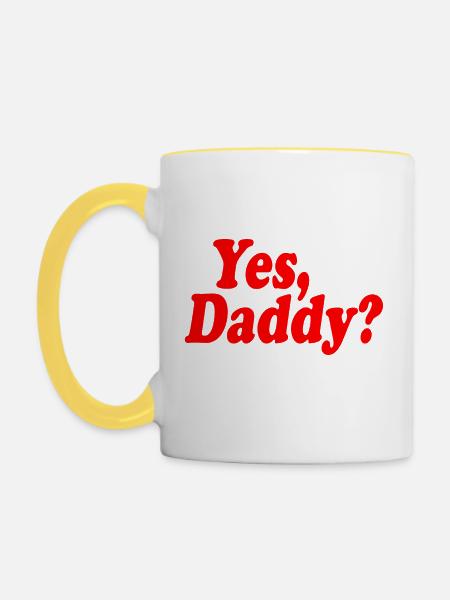 Yes daddy - Tasse zweifarbig - Weiß/Gelb