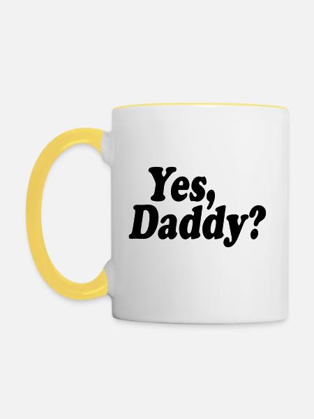 Yes daddy - Tasse zweifarbig - Weiß/Gelb
