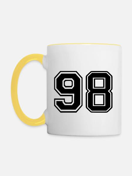 98 - Tasse zweifarbig - Weiß/Gelb