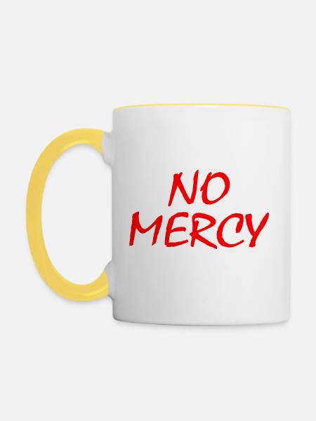 No mercy - Tasse zweifarbig - Weiß/Gelb