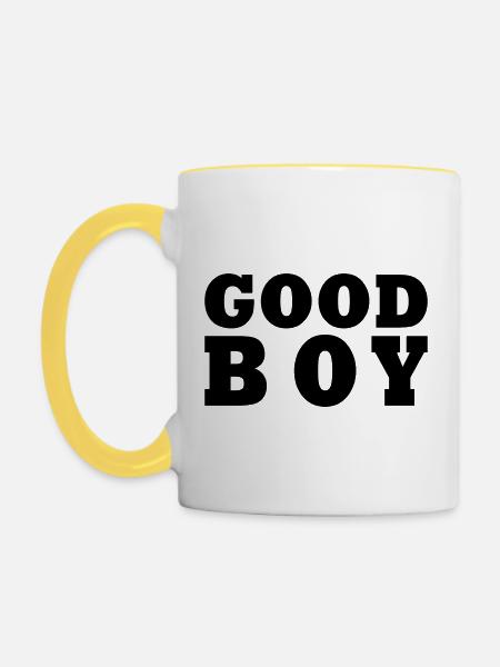 Good boy - Tasse zweifarbig - Weiß/Gelb