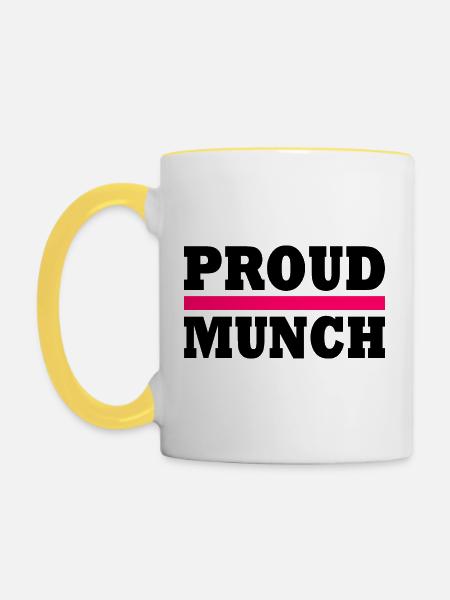 Proud munch - Tasse zweifarbig - Weiß/Gelb