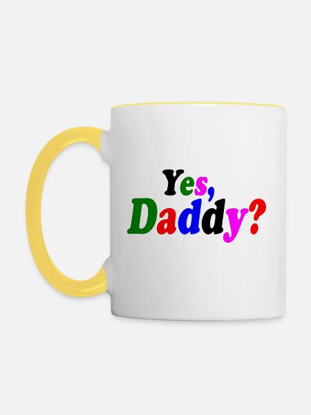 Yes dadddy - Tasse zweifarbig - Weiß/Gelb