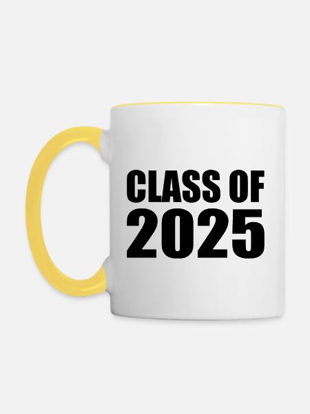 Class of 2025 - Tasse zweifarbig - Weiß/Gelb