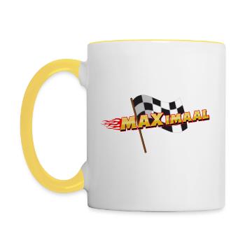 MAX imaal - Mug contrasté - blanc/jaune - Gauche