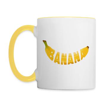 Banana - Tasse zweifarbig - Weiß/Gelb - Links