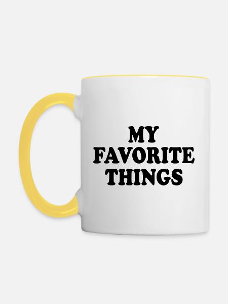 my favorite things - Tasse zweifarbig - Weiß/Gelb