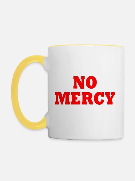 No mercy - Tasse zweifarbig - Weiß/Gelb
