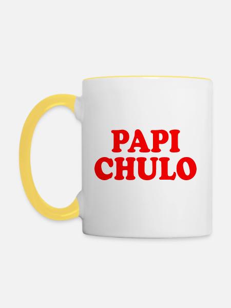 Papi chulo - Tasse zweifarbig - Weiß/Gelb