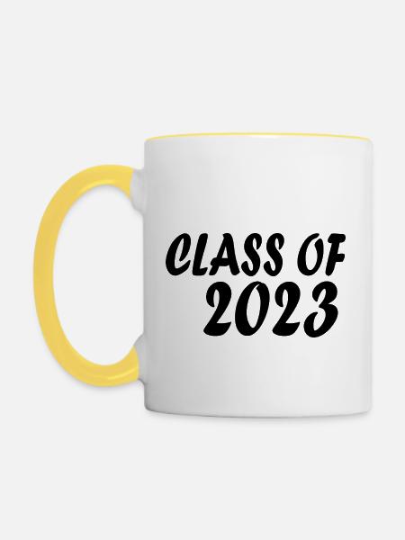 Class of 2023 - Tasse zweifarbig - Weiß/Gelb