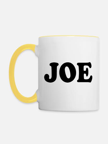 Joe - Tasse zweifarbig - Weiß/Gelb