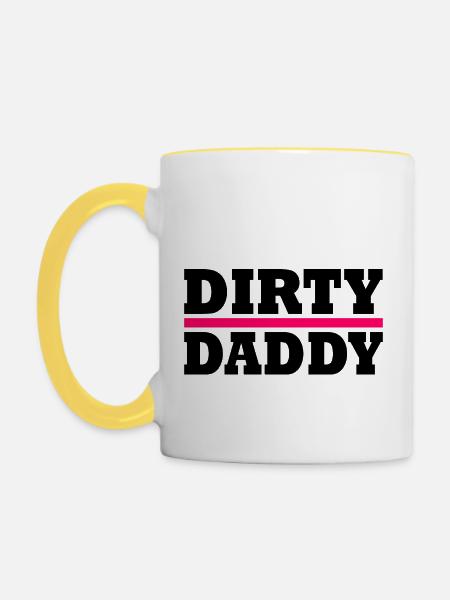 Dirty daddy - Tasse zweifarbig - Weiß/Gelb