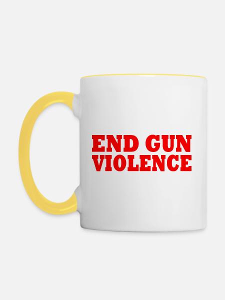 End gun violence - Tasse zweifarbig - Weiß/Gelb