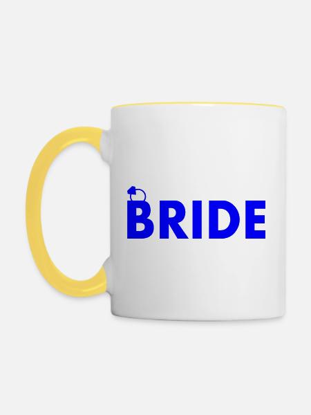 Bride - Tasse zweifarbig - Weiß/Gelb