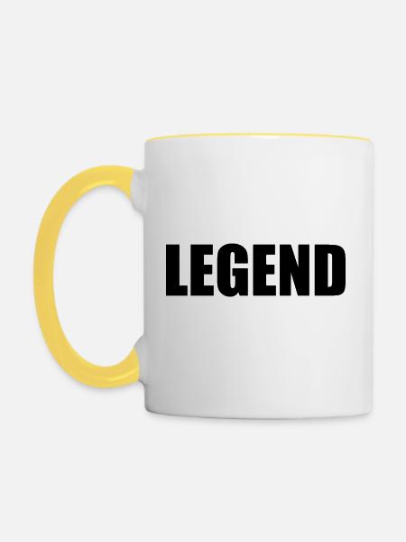Legend - Tasse zweifarbig - Weiß/Gelb