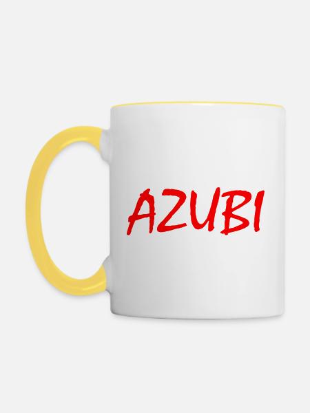 Azubi - Tasse zweifarbig - Weiß/Gelb