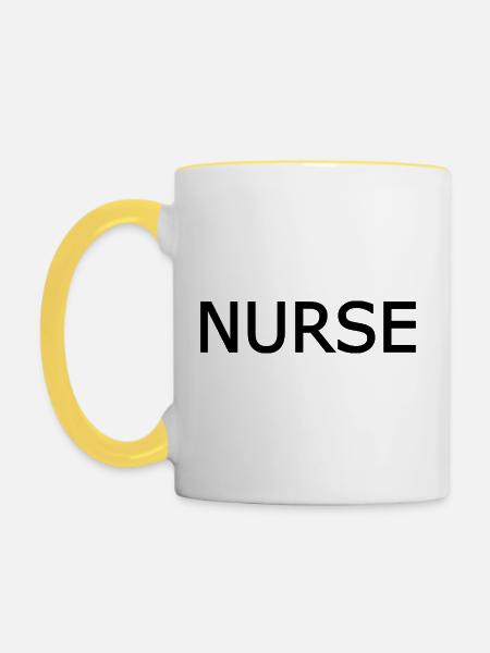 Nurse - Tasse zweifarbig - Weiß/Gelb