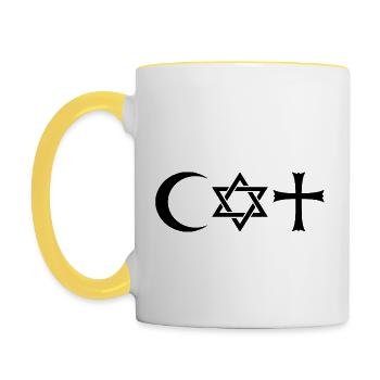 coexist - Contrasting Mug - white/yellow - Left