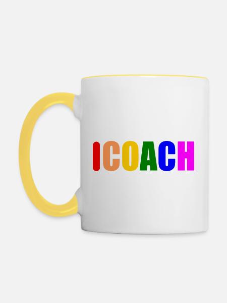 COACH - Tasse zweifarbig - Weiß/Gelb