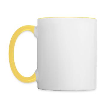 Prinzessin Fussball - Tasse zweifarbig - Weiß/Gelb - Links