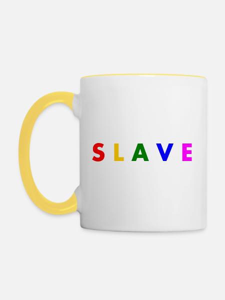 Slave - Tasse zweifarbig - Weiß/Gelb