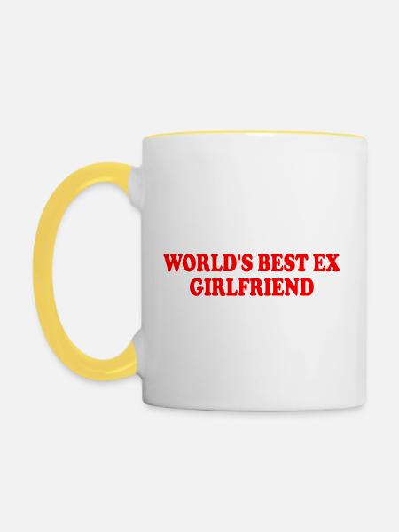 world's best ex girlfriend - Tasse zweifarbig - Weiß/Gelb