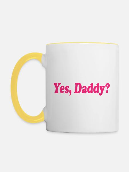 Yes daddy - Tasse zweifarbig - Weiß/Gelb