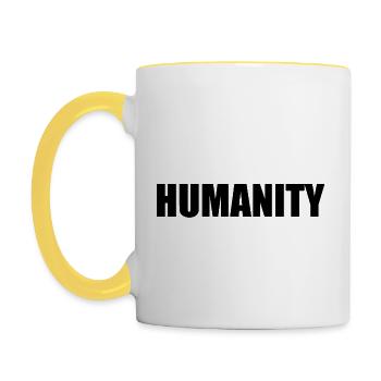 Humanity - Tasse zweifarbig - Weiß/Gelb - Links