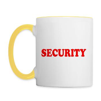 Security - Contrasting Mug - white/yellow - Left