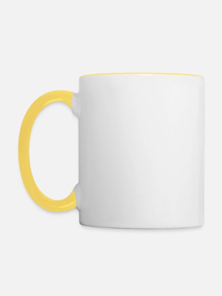 The Walking Dad - Tasse zweifarbig - Weiß/Gelb