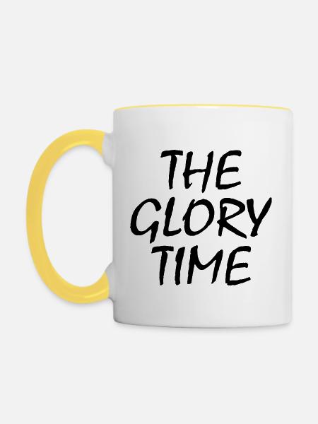 The glory time - Tasse zweifarbig - Weiß/Gelb